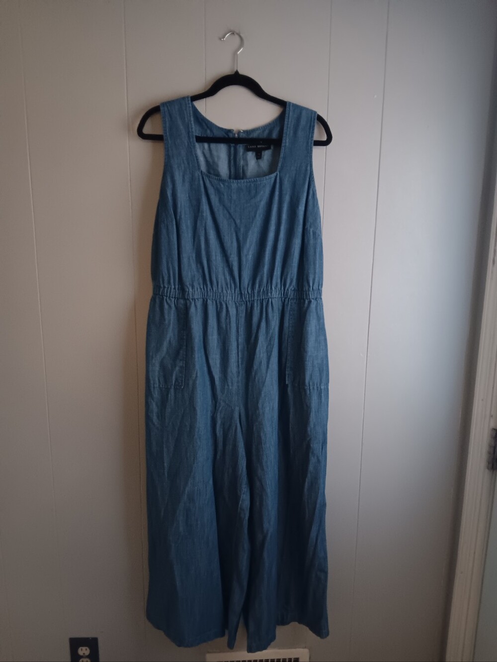 Lane Bryant Denim Blue Sleeveless Maxi Dress Size 14